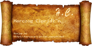 Herczog Ciprián névjegykártya